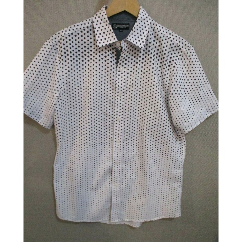 Sahara Club Star Print Casual Shirt Size Medium